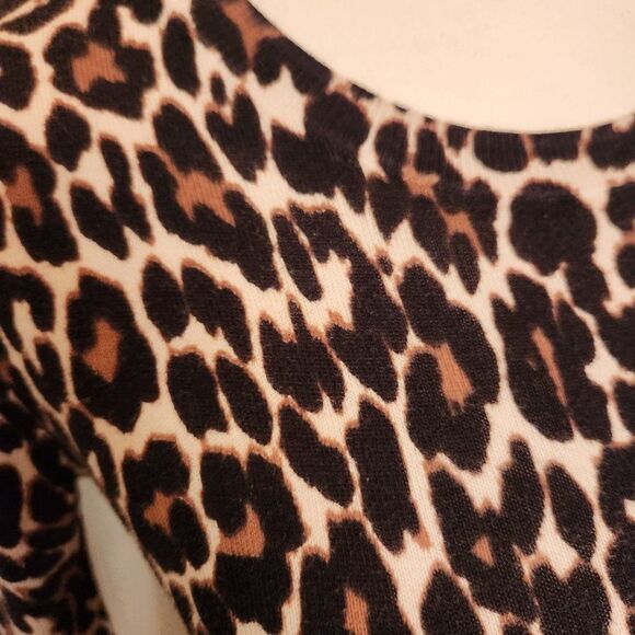 J. Crew Cheetah Print Crewneck Sweater - Picture 6 of 9